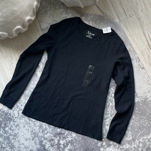 Natural Reflections Waffle Knit Long Sleeve Crew